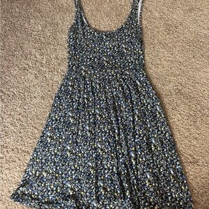 American Eagle Outfitters Blue and Yellow Floral Mini Dress